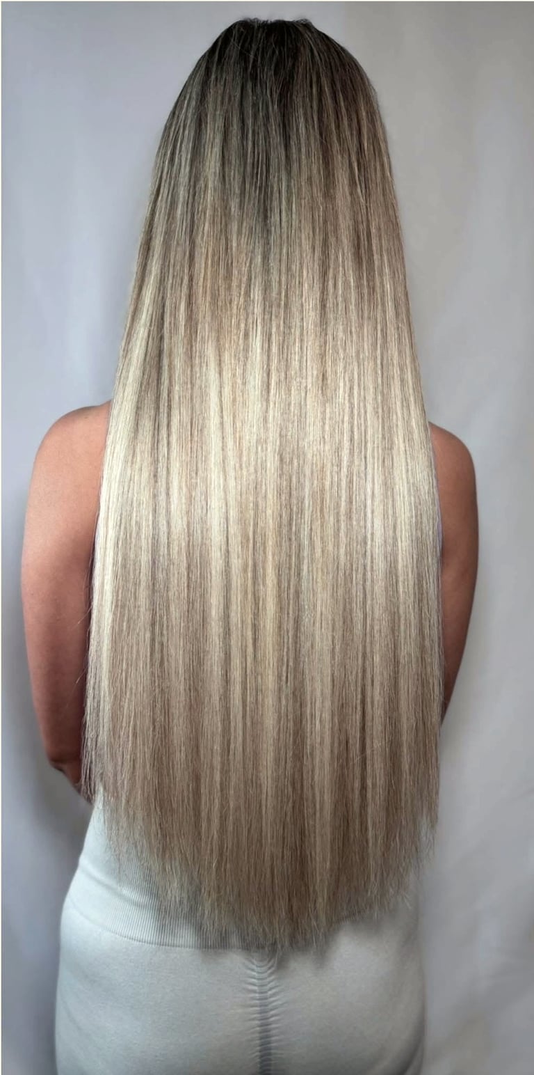 After - Blonde keratin bond transformation - natural blonde blend